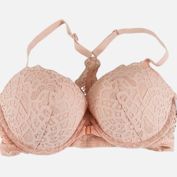 Auden Other - Auden Lace Lightly Lined Racerback Bra Pink/ W9E30Z 34D